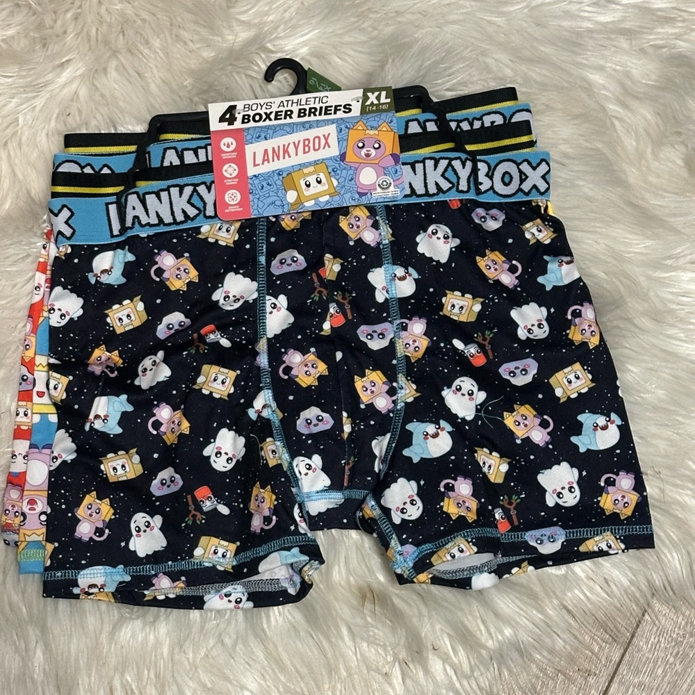 Kids Boxer Briefs - Navy with Cartoon Characters
